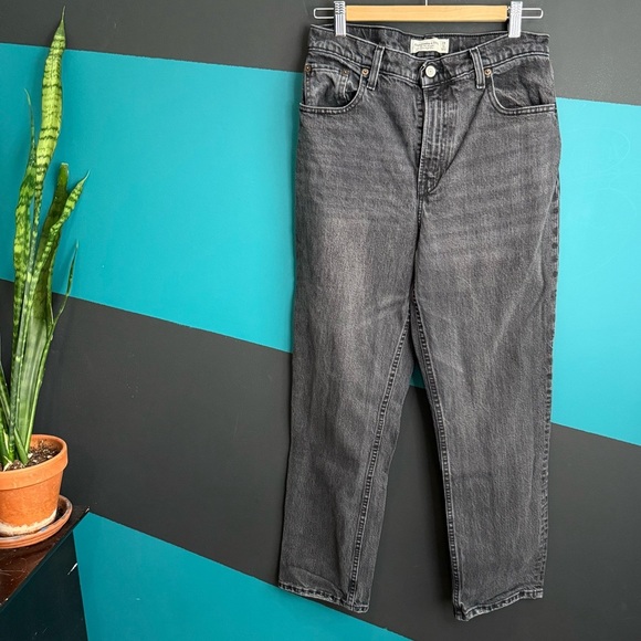 Abercrombie & Fitch High Rise Jeans - Dark Gray - Picture 1 of 9